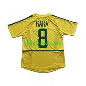 Billige Fotballdrakter Brasil KAKA 8 Retro Hjemmedraktsett 2002 Kortermet